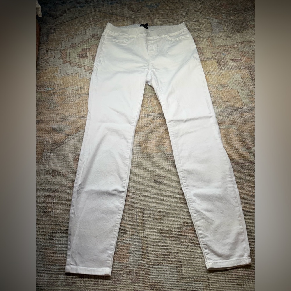 Eileen Fisher Organic Cotton White Pull‎ On Pants